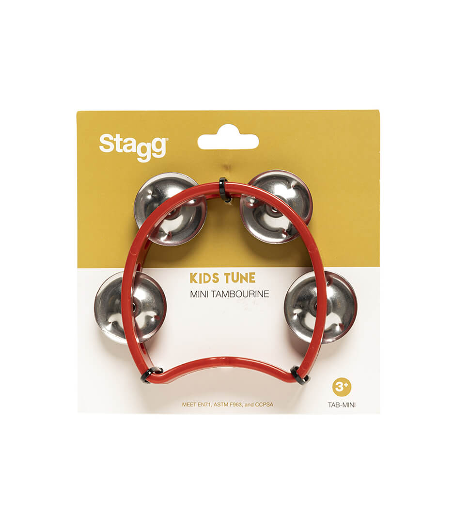 TAB MINI RD CUTAWAY TAMBOURINE 4JING RED - TAB-MINI/RD - Melody House Dubai, UAE