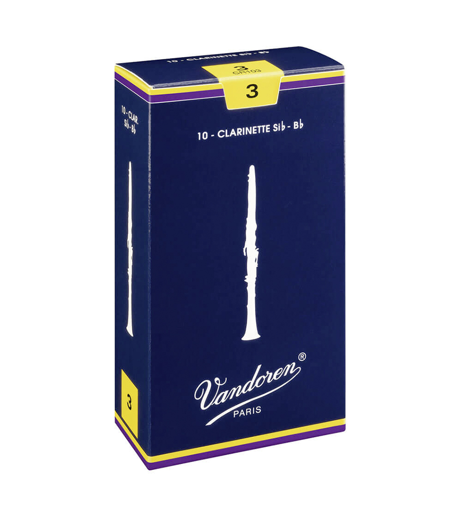 Vandoren - CR103 Box of 10 trad Bb clar reeds n 3