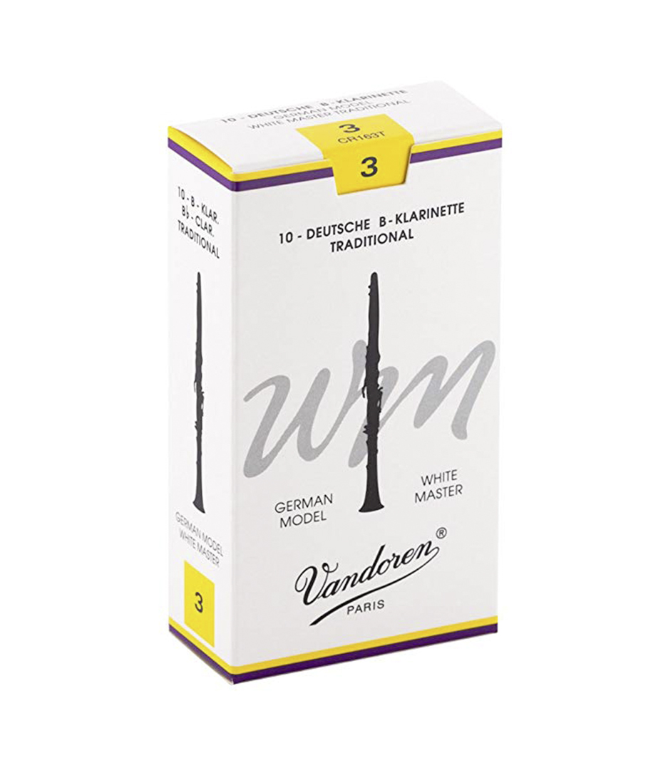 Vandoren - CR163T box of 10 White Master Trad Bb clar reeds n
