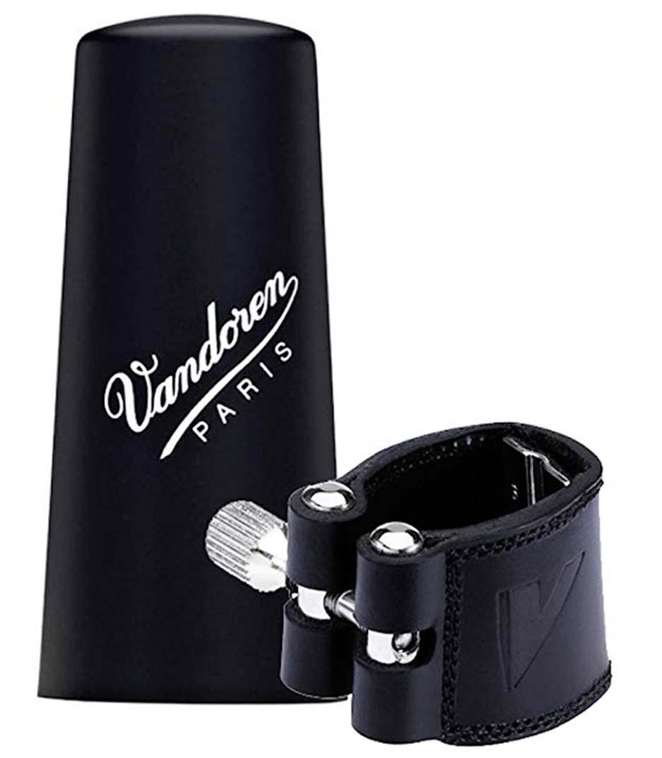 Vandoren - LC21P Bb clar leather ligature plastic cap