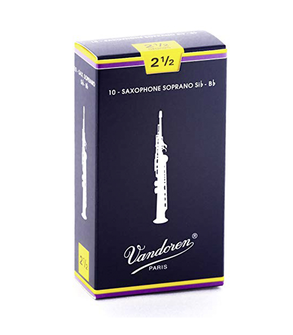 Vandoren - SR2025 Box of 10 trad soprano sax reeds n 2 5