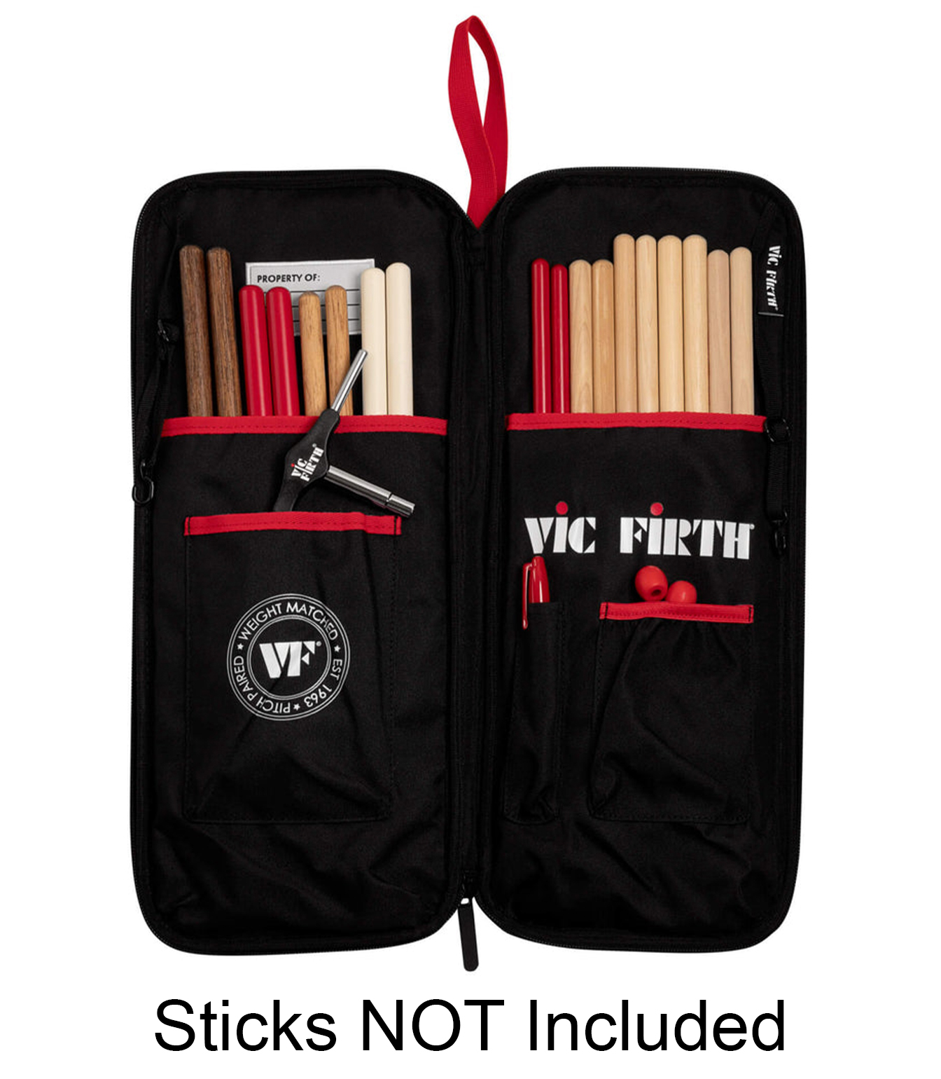 VXSB0042 Vic Firth Protege Stick Bag Black color - VXSB0042 - Melody House Dubai, UAE
