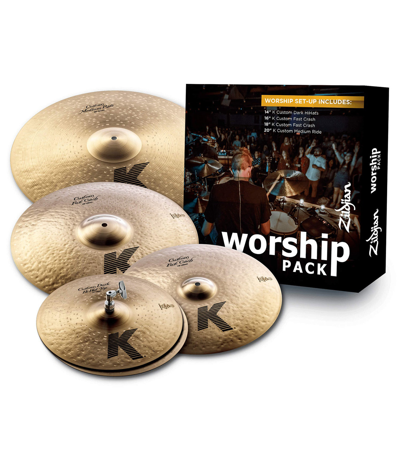 KC0801W Worship Pack Cymbal Set Bundle with Gig Ba - KC0801W - Melody House Dubai, UAE